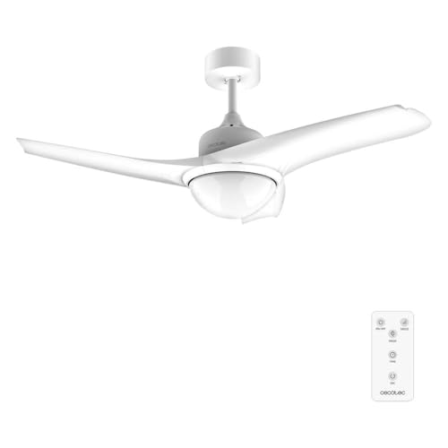 Cecotec Deckenventilator EnergySilence Aero 470. 55 W, Fernbedienung, 106 cm Durchmesser, 3 Klingen, 3 Geschwindigkeiten, schwarze Winterfunktion (Durchmesser 106 cm, Weiß) von Cecotec