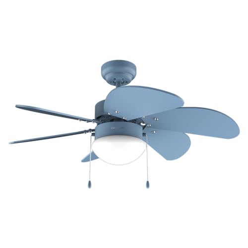 Cecotec - Deckenventilator mit Licht EnergySilence Aero 3600 Vision Full Blue 50 W, 91 cm, 3 Geschwindigkeiten, 6 umkehrbare Flügel, Winter-Sommer-Modus, einfache Bedienung, Kettenschalter Cecotec - Deckenventilator mit Licht EnergySilence Aero 3600 Vision Full Blue 50 W, 91 cm, 3 Geschwindigkeiten, 6 umkehrbare Flügel, Winter-Sommer-Modus, einfache Bedienung, Kettenschalter von Cecotec