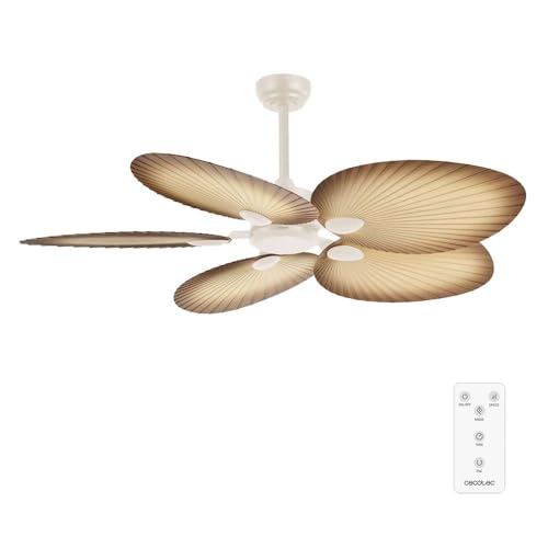 Cecotec - Deckenventilatoren EnergySilence Aero 5200 Palm, DC 36W Motor, 132 cm, Steuerung, Timer, 6 Geschwindigkeiten, Sommer und Winter, brechende Klingen, verstellbare Höhe 15-25 cm, Leise Cecotec - Deckenventilatoren EnergySilence Aero 5200 Palm, DC 36W Motor, 132 cm, Steuerung, Timer, 6 Geschwindigkeiten, Sommer und Winter, brechende Klingen, verstellbare Höhe 15-25 cm, Leise von Cecotec