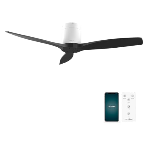 Cecotec - Deckenventilatoren EnergySilence Aero 5500 Aqua White&Black Connected, DC 40 W Motor, Wi-Fi-Steuerung, Innen- und Außengebrauch, 3 Flügel, 6 Geschwindigkeiten, Weiß & Schwarz Cecotec - Deckenventilatoren EnergySilence Aero 5500 Aqua White&Black Connected, DC 40 W Motor, Wi-Fi-Steuerung, Innen- und Außengebrauch, 3 Flügel, 6 Geschwindigkeiten, Weiß & Schwarz von Cecotec