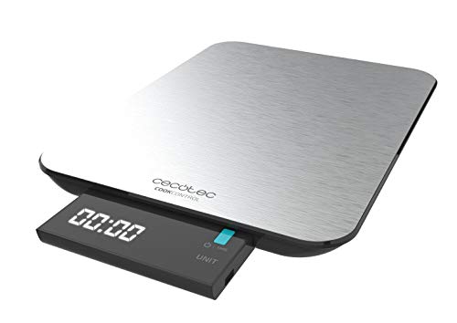 Cecotec Digitale Küchen- Waage Cook Control - Rostfreier Edelstahl, LCD Bildschirm Retro-Design. (Mit wasserdichte Technologie) von Cecotec