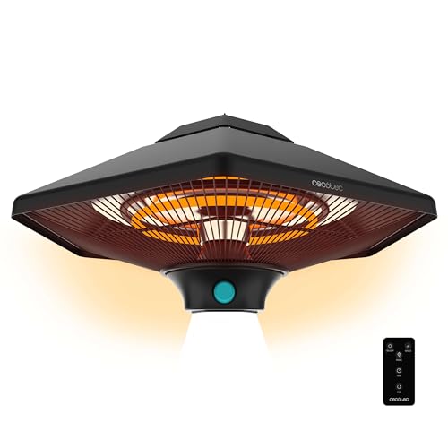 Cecotec Elektrischer Außenheizlüfter zur Deckenmontage ReadyWarm 2000 Power Ceiling, 2000 W mit 3 Leistungsstufen, Halogen-Technologie, Schutzart IP34, Fernbedienung, Abdeckungsbereich 10 m² Cecotec Elektrischer Außenheizlüfter zur Deckenmontage ReadyWarm 2000 Power Ceiling, 2000 W mit 3 Leistungsstufen, Halogen-Technologie, Schutzart IP34, Fernbedienung, Abdeckungsbereich 10 m² von Cecotec