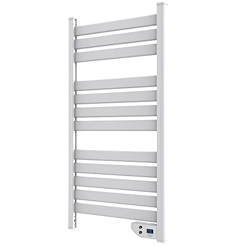 Cecotec Elektrischer Badheizkörper ReadyWarm 9000 Twin Towel White. 500 W, LED-Anzeige, 2 h Timer, Schutzart IP24, doppeltes Sicherheitssystem, Elegantes Design und Montageset, Weiß von Cecotec