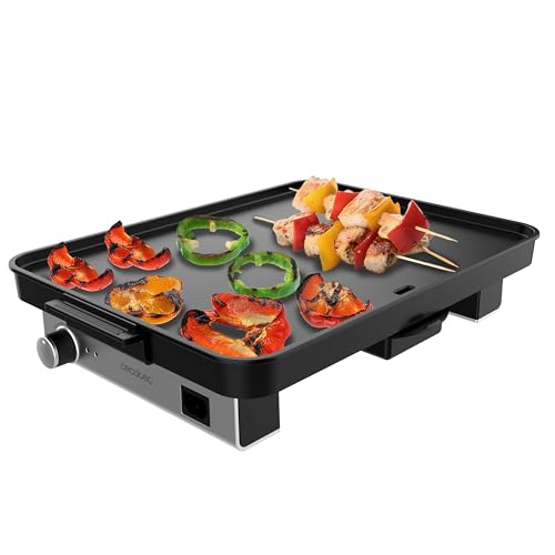 Cecotec Elektro-Grillplatte Magnet 1800. Grillplatte mit 1800W, Aluminium mit Teflonbeschichtung, abnehmbare magnetische Teile und spülmaschinenfest. von Cecotec