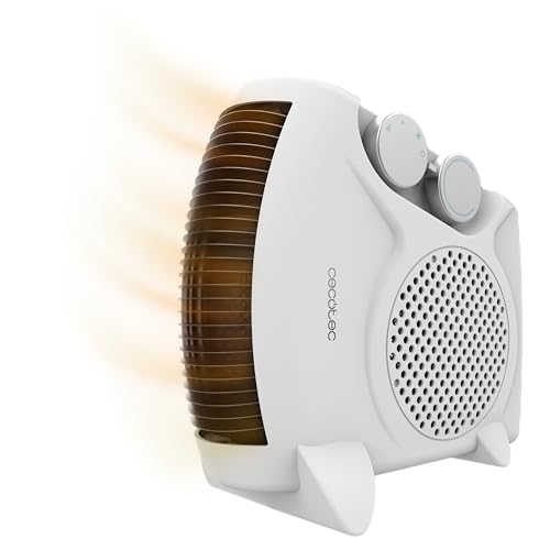 Cecotec Energiespar-Heizlüfter ReadyWarm 2000 Max Dual Weiß, Heizlüfter mit 2000 W, 65° Oszillation, 3 Modi, einstellbares Thermostat, Abdeckungsbereich 20 m², Weiß von Cecotec