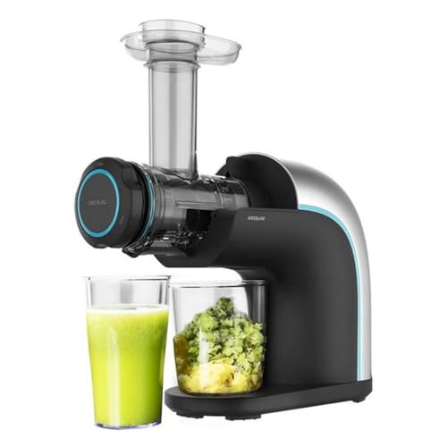 Cecotec Entsafter Juice&Live 2000 EasyClean. 150 W, leicht zu reinigender Filter, langsame Geschwindigkeit 70 U/min, Zellstoffregler, 3 Mischstufen, Tropfstopper, doppelte Auslauftrommel von Cecotec