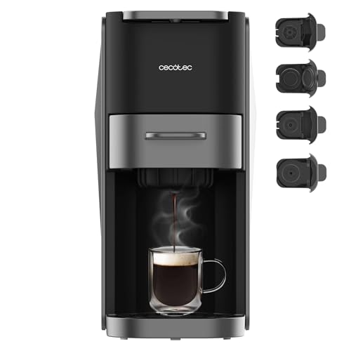 Cecotec Espresso-Kaffeemaschine Kompakt Kapselmaschine FreeStyle Compact Dark, Leistung 1200 W, 20-bar-Pumpe, kompatibel mit Dolce Gusto, Nespresso und mehr, 700-ml-Wassertank, elegantes Design von Cecotec