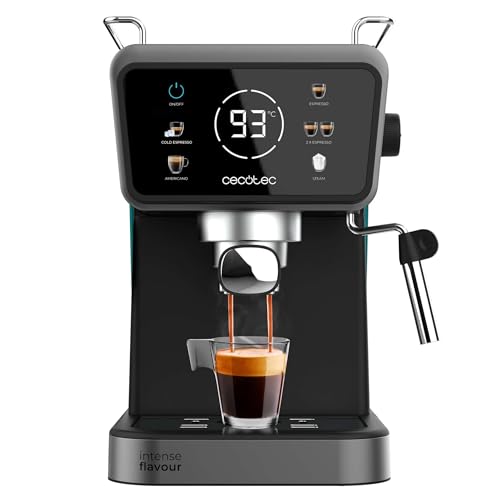 Cecotec Espressomaschine Power Espresso Touch Coldbrew. Espresso und Cappuccino, Kaltkaffee, 20 Bar Druck, schwenkbarer Dampfauslauf für Liebhaber von gutem Kaffee. von Cecotec