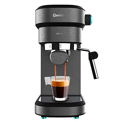 Cecotec Espressomaschine Cafelizzia 890 Dunkel. Espressos und Cappuccino, 1350 W, Thermoblock-System, 20 Bar Druck, Automatikmodus für 1-2 Kaffees, schwenkbares Dampfrohr, 1,2 Liter Kapazität von Cecotec