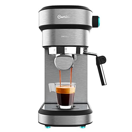 Cecotec Espressomaschine Cafelizzia 890 Grau. Espressos und Cappuccino, 1350 W, Thermoblock-System, 20 Bar Druck, Automatikmodus für 1-2 Kaffees, schwenkbares Dampfrohr, 1,2 Liter Kapazität von Cecotec