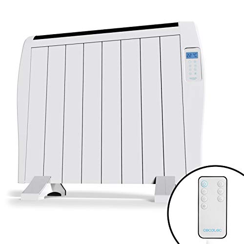 Cecotec Flachheizkörper mit Fernbedienung ReadyWarm 1800 Thermal. 1200 W, 8 Elemente aus Aluminium, LCD-Bildschirm, 3 Heizungsmodi, Timer, Slim Design, Überhitzungsschutz Overprotect System von Cecotec