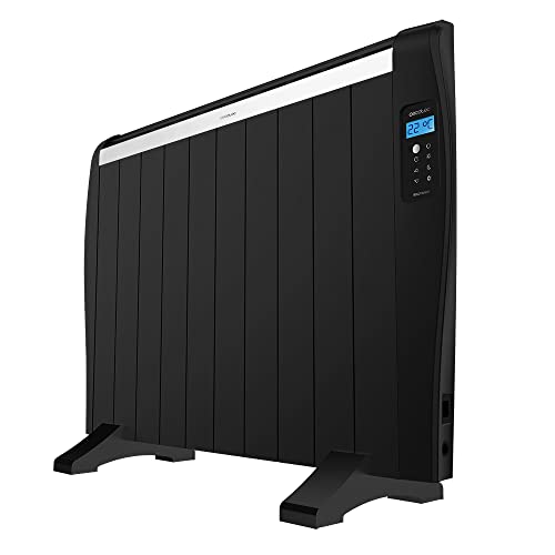Cecotec Flachheizkörper mit Fernbedienung ReadyWarm 2000 Thermal Black. 10 Heizrippe und 1500 W, LCD-Display, Programmierbarem Timer, Temperaturwahl, 15 m² Reichweite und maximaler Sicherheit von Cecotec