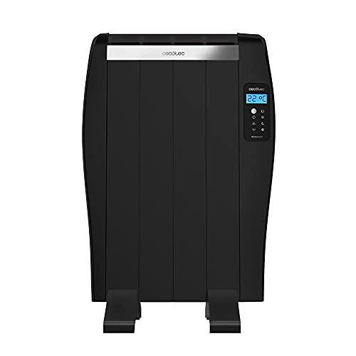 Cecotec Flachheizkörper mit Fernbedienung ReadyWarm 800 Thermal Black. Mit 4 Heizrippe und 600 W, LCD-Display, Programmierbarem Timer, Temperaturwahl, 8 m² Reichweite und maximaler Sicherheit von Cecotec