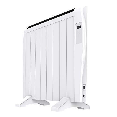 Cecotec Flachheizkörper mit Wi-Fi-Steuerung ReadyWarm 1800 Thermal Connected. 1200 W, 8 Rippen, LED-Bildschirm, Fernbedienung, programmierbarer Timer, Temperaturwahl, 15 m² Abdeckung von Cecotec