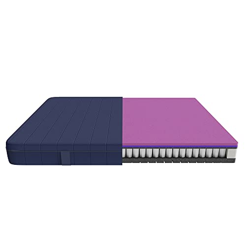 Cecotec Viscoelastische und Einhüllbare Matratze Flow e-Hybrid + 180x190, 4 Schichten, Taschenfederkern SpringCore, 28 cm Höhe, Hohe Festigkeit, SeparateMuv, MorphoAdapt+, SoftFresh und EasyClean von Cecotec