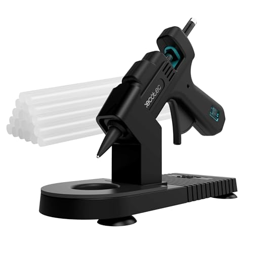Cecotec Heißklebepistole mit Schutzbasis Perfect Fix 20. 20W, kompaktes Format, ultraschnelles Aufheizen, inklusive 80 Klebesticks mit 7 mm Durchmesser aus transparentem Kleber, bis zu 180ºC Cecotec Heißklebepistole mit Schutzbasis Perfect Fix 20. 20W, kompaktes Format, ultraschnelles Aufheizen, inklusive 80 Klebesticks mit 7 mm Durchmesser aus transparentem Kleber, bis zu 180ºC von Cecotec