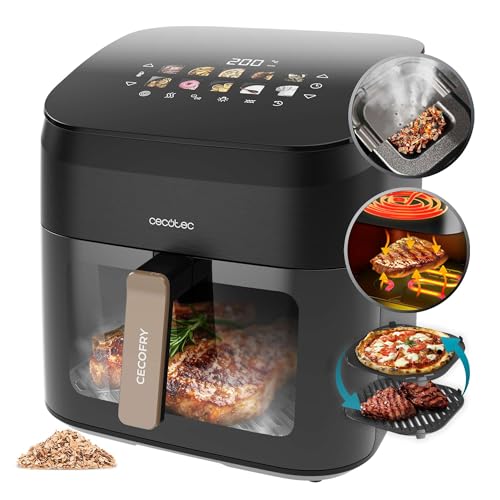 Cecotec Heißluftfritteuse 9 L CecoFry Advance Double. 2850 W, Kompakte, Digitale und ölfreie Diätfritteuse, zwei Körben mit Doppelter Temperatur und PerfectCook-Technologie von Cecotec