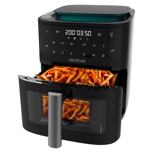 Cecotec Heißluftfritteuse ohne Öl 7 L Air Fryer Cecofry Mist 7000. 1700 W, 4-in-1: Fritteuse, Dampfgarer, Fermentierer und Dörrgerät, 1,4L Wasserfassungsvermögen, 8 Modi, 40-200 °C von Cecotec