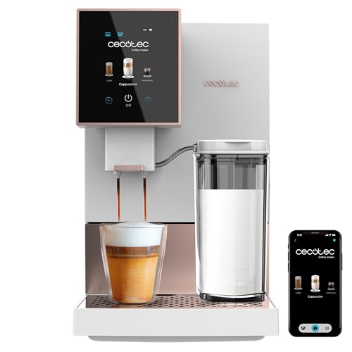 Cecotec Kompakte Superautomatische Kaffeemaschine Cremmaet Compactccino Connected White Rose. 1350W, Barista-Stil, 19 Bar, TFT-Display, WiFi, 150g Kaffeebehälter, 1.1L Wassertank Cecotec Kompakte Superautomatische Kaffeemaschine Cremmaet Compactccino Connected White Rose. 1350W, Barista-Stil, 19 Bar, TFT-Display, WiFi, 150g Kaffeebehälter, 1.1L Wassertank von Cecotec