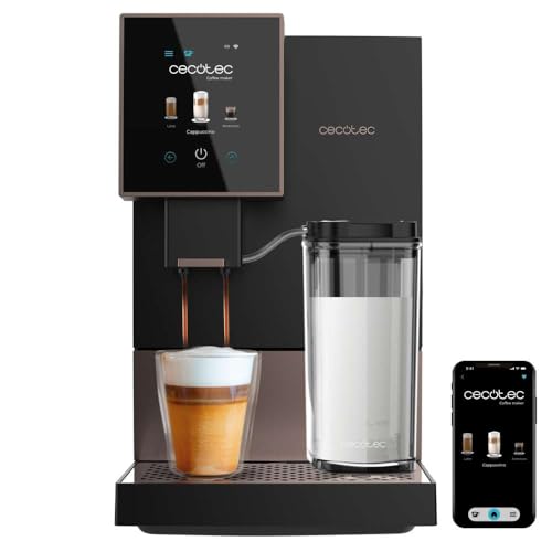 Cecotec Kompakte Superautomatische Kaffeemaschine mit Wifi Cremmaet Compactccino Connected Black Rose. 1350W, 19 Bar, TFT-Bildschirm und APP, Mahlwerk, Milchtank 400 ml und 1 Liter Wasser Cecotec Kompakte Superautomatische Kaffeemaschine mit Wifi Cremmaet Compactccino Connected Black Rose. 1350W, 19 Bar, TFT-Bildschirm und APP, Mahlwerk, Milchtank 400 ml und 1 Liter Wasser von Cecotec