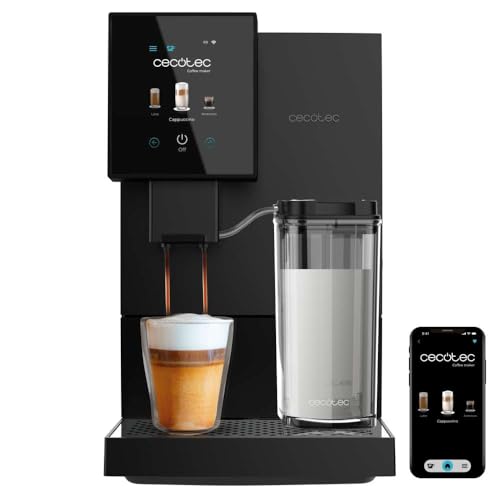 Cecotec Kompakte Superautomatische Kaffeemaschine mit Wifi Cremmaet Compactccino Connected. 1350W, 19 Bar, TFT-Bildschirm und APP, Mahlwerk, Milchtank 400 ml und 1 Liter Wasser Cecotec Kompakte Superautomatische Kaffeemaschine mit Wifi Cremmaet Compactccino Connected. 1350W, 19 Bar, TFT-Bildschirm und APP, Mahlwerk, Milchtank 400 ml und 1 Liter Wasser von Cecotec