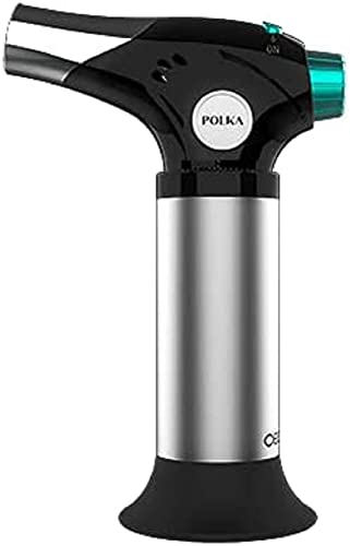Cecotec Küchenbrenner Polka Flame-Cook 1000 Stahl. Erreicht 1300ºC, Flammenanpassungsregler, Sicherheitsblock, Bürste, Spatel und Rezeptbuch enthalten von Cecotec