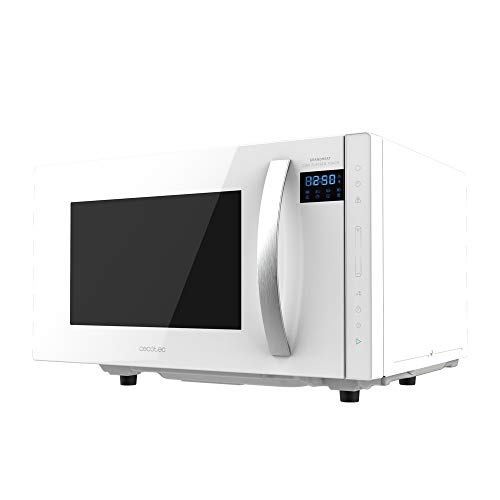 Cecotec Mikrowelle ohne Platte GrandHeat 2300 Flatbed Touch White. Fassungsvermögen 23 Liter, Leistung 800 W, 8 voreingestellte Funktionen, Timer bis 95 min [Energieeffizienzklasse A+] von Cecotec