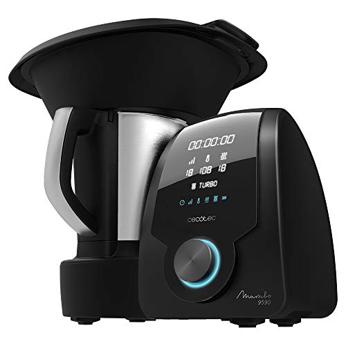 Cecotec Multifunktionale Küchenmaschine Mambo 9590. Leistung 1700 W, 30 Funktionen, Waage-Funktion, spülmaschinengeeignetem Edelstahl Gefäß und einen anderen keramischem Gefäß, 3,3 Liter von Cecotec