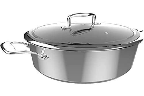 Cecotec Topf Polka Classy 24 Pot Steel. Durchmesser 24 cm, Fassungsvermögen 4 l, Edelstahl 18/10, Antihaftbeschichtung, Vernietete Griffe, Glasdeckel, Geeignet für alle Arten von Herden Cecotec Topf Polka Classy 24 Pot Steel. Durchmesser 24 cm, Fassungsvermögen 4 l, Edelstahl 18/10, Antihaftbeschichtung, Vernietete Griffe, Glasdeckel, Geeignet für alle Arten von Herden von Cecotec