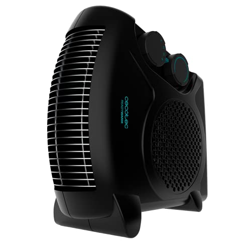 Cecotec Ready Warm 9650 Force Horizon Horizontaler Heizlüfter 2000 W Sommermodus Oszillation 2 Winterheizmodi Frostwächter 15 M² Leise Überhitzungs Und Kippschutz Schwarz Silber Aquamarin (Force Dual, Schwarz) von Cecotec