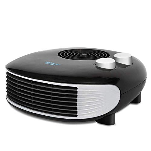 Cecotec Ready Warm 9650 Force Horizon Horizontaler Heizlüfter 2000 W Sommermodus Oszillation 2 Winterheizmodi Frostwächter 15 M² Leise Überhitzungs Und Kippschutz Schwarz Silber Aquamarin (Force Horizon, Schwarz) von Cecotec