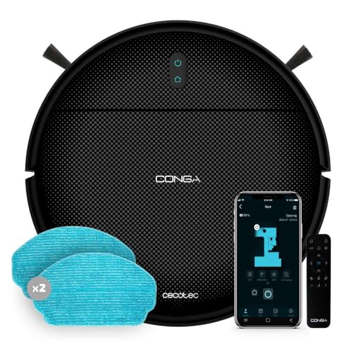 Cecotec Saugroboter mit Gyroskop-Navigation Conga 999 Map X-Treme. Saugmotor 2000Pa, 2 Seitenbürsten, 2 Wischmopps, 120 min Laufzeit, Steuerung per App und Fernbedienung Cecotec Saugroboter mit Gyroskop-Navigation Conga 999 Map X-Treme. Saugmotor 2000Pa, 2 Seitenbürsten, 2 Wischmopps, 120 min Laufzeit, Steuerung per App und Fernbedienung von Cecotec