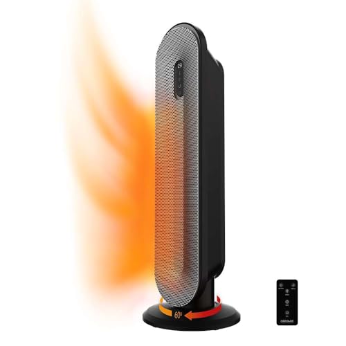 Cecotec Stand-Keramikheizer ReadyWarm 2050 Max Ceramic Rotate Smart. 2000 W, Keramiktechnologie, Digitales Display, Fernbedienung, 40º Oszillation, Timer, Sicherheitssystem von Cecotec
