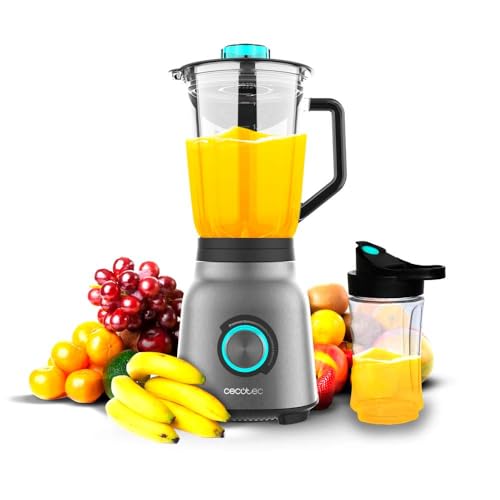 Cecotec Standmixer Power Black Titanium 1800MAX Blend It Go, 1800W maximale Leistung, 5 Geschwindigkeiten, 6 Klingen aus Edelstahl, Ice-Crush-Funktion, Turbo Smoothie-Funktion, AutoClean, Sportflasche Cecotec Standmixer Power Black Titanium 1800MAX Blend It Go, 1800W maximale Leistung, 5 Geschwindigkeiten, 6 Klingen aus Edelstahl, Ice-Crush-Funktion, Turbo Smoothie-Funktion, AutoClean, Sportflasche von Cecotec