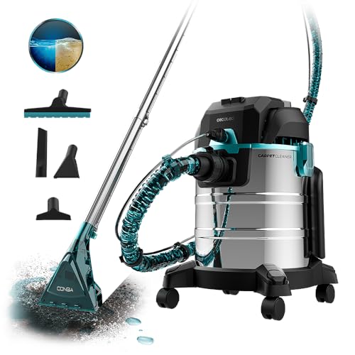 Cecotec Staubsauger für Feststoffe, Flüssigkeiten und Polstermöbel Conga CarpetClean 20000 Pro. 1400 W, 22 kPa, Große Größe, 2 Tanks von 4 und 20 L, Aktionsradius 7 m, HEPA-Filter, Zubehör. von Cecotec