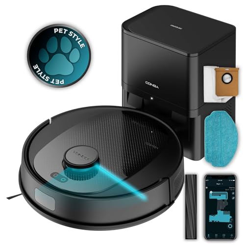 Cecotec Staubsauger- und Wischroboter mit Selbstentleerungsstation und Lasernavigation Conga 7690 Immortal MAX Home. 500 Pa, Station mit 2,5 L, 220 Min Laufzeit, Silikonbürste, Wischmopp, App Cecotec Staubsauger- und Wischroboter mit Selbstentleerungsstation und Lasernavigation Conga 7690 Immortal MAX Home. 500 Pa, Station mit 2,5 L, 220 Min Laufzeit, Silikonbürste, Wischmopp, App von Cecotec