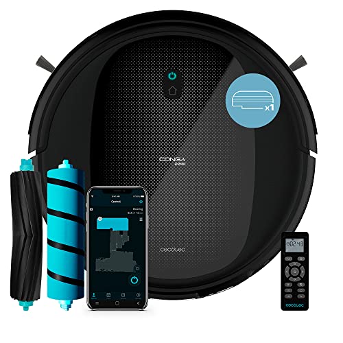 Cecotec Staubsaugerroboter Conga 2290 Ultra T. 2100 Pa, 4-in-1-Technologie, App Control, Vitual Map, 3 Wischmodi, Haustierbürste Alexa & Google Assistant, Schwarz Cecotec Staubsaugerroboter Conga 2290 Ultra T. 2100 Pa, 4-in-1-Technologie, App Control, Vitual Map, 3 Wischmodi, Haustierbürste Alexa & Google Assistant, Schwarz von Cecotec