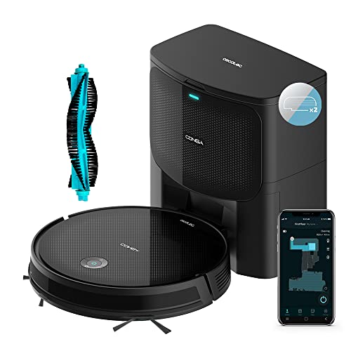 Cecotec Staubsaugerroboter mit selbstentleerendem Basis Conga 2299 Ultra Home X-Treme X. 4-in-1, 2100 Pa, SmartGyro 4.0, App, Multifunktionsbürste, Alexa, Betriebsdauer 160 min, 2 Mopps, Schwarz von Cecotec