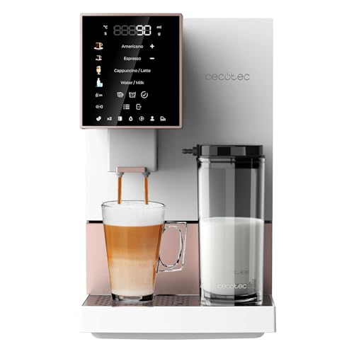 Cecotec Superautomatische Kaffeemaschine Cremmaet Compactccino White Rose, 19 Bar, Thermoblock-System, frisch gemahlene Bohnen Plug&Play, 150 g Kaffeebohnentank Mühle, 1,1 L Wassertank, 400 ml Milch Cecotec Superautomatische Kaffeemaschine Cremmaet Compactccino White Rose, 19 Bar, Thermoblock-System, frisch gemahlene Bohnen Plug&Play, 150 g Kaffeebohnentank Mühle, 1,1 L Wassertank, 400 ml Milch von Cecotec