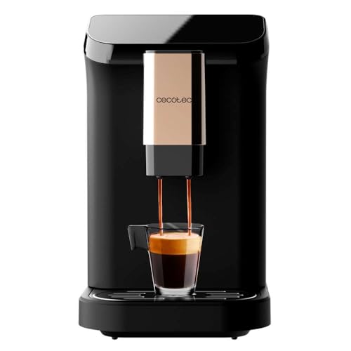 Cecotec Superautomatische Kaffeemaschine Cremmaet Macchia Black Rose. 1350 W, Thermoblock, 19 Bar Pumpendruck, Plug&Play-System, Kaffeevorratsbehälter mit integrierter Mühle, Automatische Reinigung von Cecotec