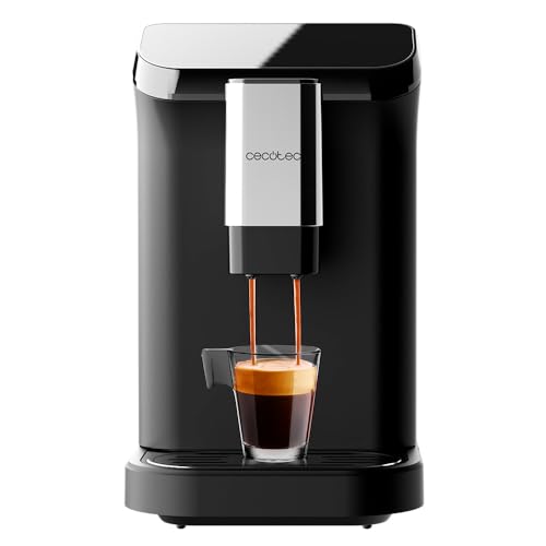 Cecotec Superautomatische Kaffeemaschine Cremmaet Macchia Black. 1350 W, Thermoblock, 19 Bar Pumpendruck, Plug&Play-System, Kaffeevorratsbehälter mit integrierter Mühle, Automatische Reinigung von Cecotec