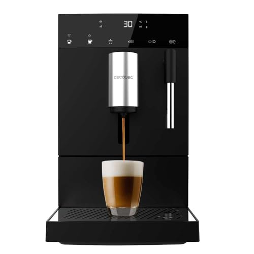 Cecotec Superautomatische Kompakt-Kaffeemaschine mit Dampferzeuger Cremmaet Compact Steam, 1350 W, 19 Bar, Thermoblock-System, 150 g Bohnenbehälter mit Mahlwerk und 1,1 L Wassertank von Cecotec
