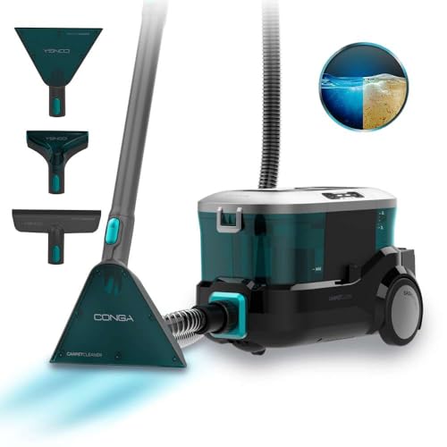 Cecotec Teppichstaubsauger - Polsterreiniger - Schlittenstaubsauger Conga CarpetClean 10000 EasyHome. 800W, 3L Frischwassertank und 1,5L Schmutzwassertank, Multiflächensystem, Zubehörkit von Cecotec