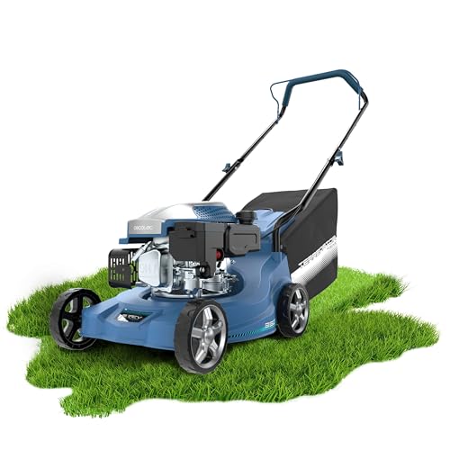 Cecotec Terrenator 2700.39 Power Benzin-Rasenmäher, Motor mit 127 CCM, 2,1 kW und 2,8 PS, Schnitt- und Sammelfunktion, Schnittbreite 39 cm, Schnitthöhe verstellbar in 3 Positionen, Tank 0,8 l von Cecotec