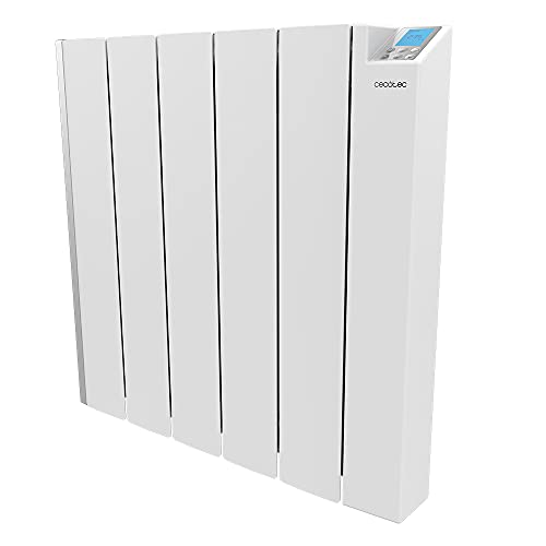 Cecotec Flachheizkörper mit Wi-Fi-Steuerung ReadyWarm 6000 Thermal Ceramic Connected. 1500 W, 6 Elemente aus Aluminiumguss und Keramiktechnologie, Timer, IPX4-Schutz, 4 Betriebsarten, 20 m2 von Cecotec