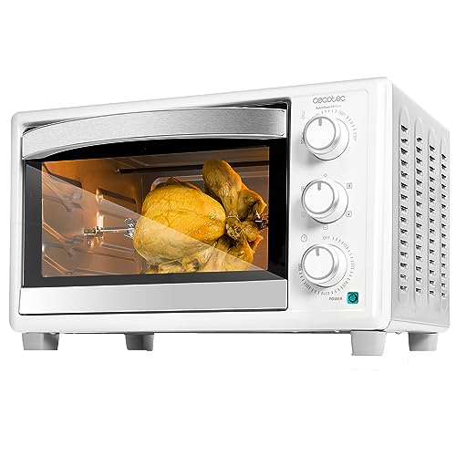 Cecotec Tischofen BakeundToast 3090 White Gyro, 30L, 1500W, 5 Funktionen, Inklusive Drehspieß, Innenbeleuchtung, Krümelschublade, 360º-Griff, Konvektionsgaren, Doppelt verglaste Tür Cecotec Tischofen BakeundToast 3090 White Gyro, 30L, 1500W, 5 Funktionen, Inklusive Drehspieß, Innenbeleuchtung, Krümelschublade, 360º-Griff, Konvektionsgaren, Doppelt verglaste Tür von Cecotec