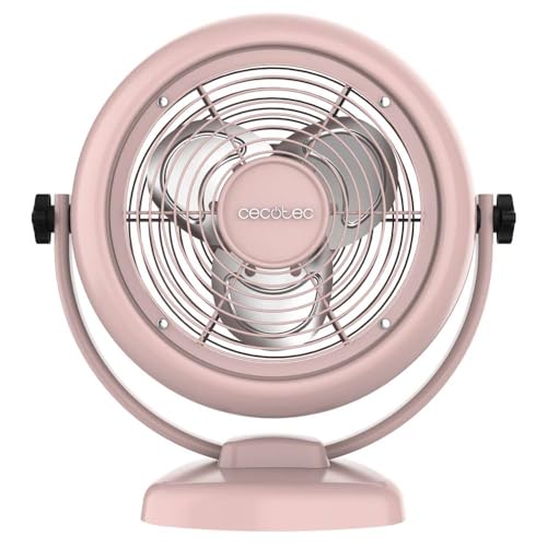 Cecotec - Tischventilatoren EnergySilence 800 RetroDesk Pink, 20 W Leistung, Durchmesser 20 cm, 3 aerodynamische Flügel, 2 Geschwindigkeiten, robuste und stabile Basis, Pink Cecotec - Tischventilatoren EnergySilence 800 RetroDesk Pink, 20 W Leistung, Durchmesser 20 cm, 3 aerodynamische Flügel, 2 Geschwindigkeiten, robuste und stabile Basis, Pink von Cecotec