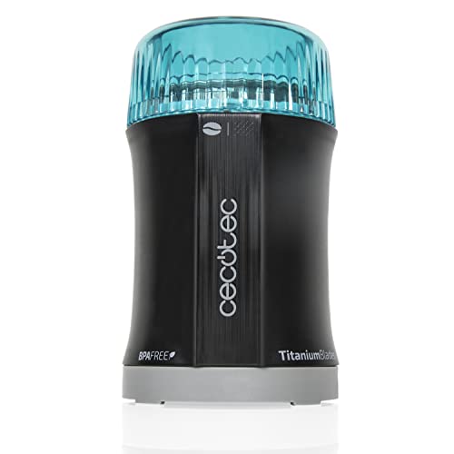Cecotec TitanMill Elektrische Mühle 200 W Für Kaffeebohnen Gewürze Getreide Mühle Impulstaste Extra Scharfe Titanbeschichtete Edelstahlklingen 50 Gr Für 10 Tassen BPA Frei Schwarz Mit Aquamarin Cecotec TitanMill Elektrische Mühle 200 W Für Kaffeebohnen Gewürze Getreide Mühle Impulstaste Extra Scharfe Titanbeschichtete Edelstahlklingen 50 Gr Für 10 Tassen BPA Frei Schwarz Mit Aquamarin von Cecotec