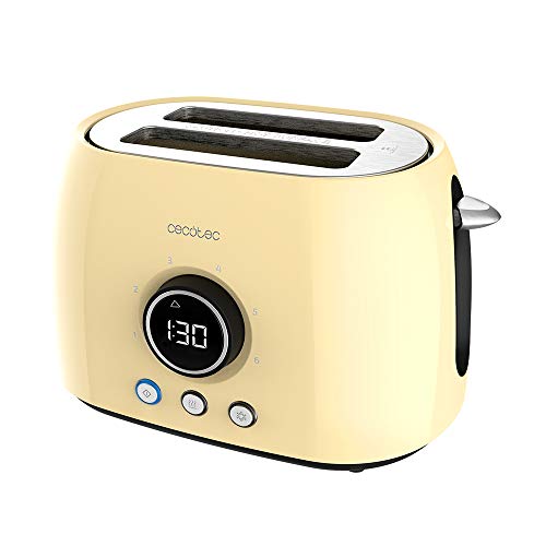 Cecotec Tostadora digital ClassicToast 8000 Yellow Double mit 2 extra breiten kurzen Schlitzen von Cecotec