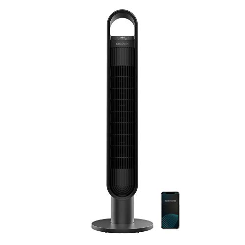 Cecotec Turmventilator mit Fernbedienung und Timer EnergySilence 9190 SkyLine Ionic Connected, 60W, Höhe 40", 3 Geschwindigkeiten, Automatische Schwenkfunktion, WLAN-Steuerung und Ionisator von Cecotec